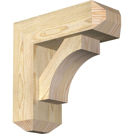 Ekena Millwork Westlake Craftsman Rough Sawn Bracket w/ Offset Brace, Douglas Fir, 6"W x 16"D x 16"H BKT0604X16X16WTL04RDF